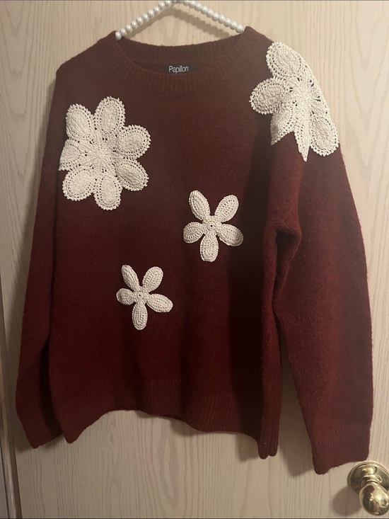 Papillon Sweaters - Papillon Burgundy Sweater
